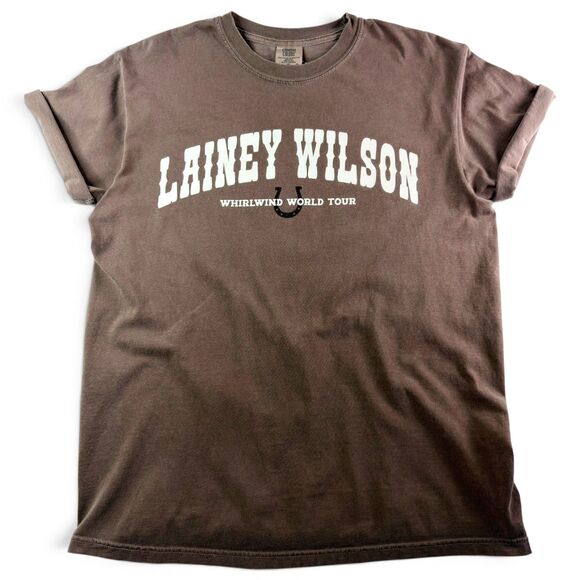 Bell Bottom Country Other - lainey wilson whirlwind world tour 2025 brown concert t shirt large tour dates